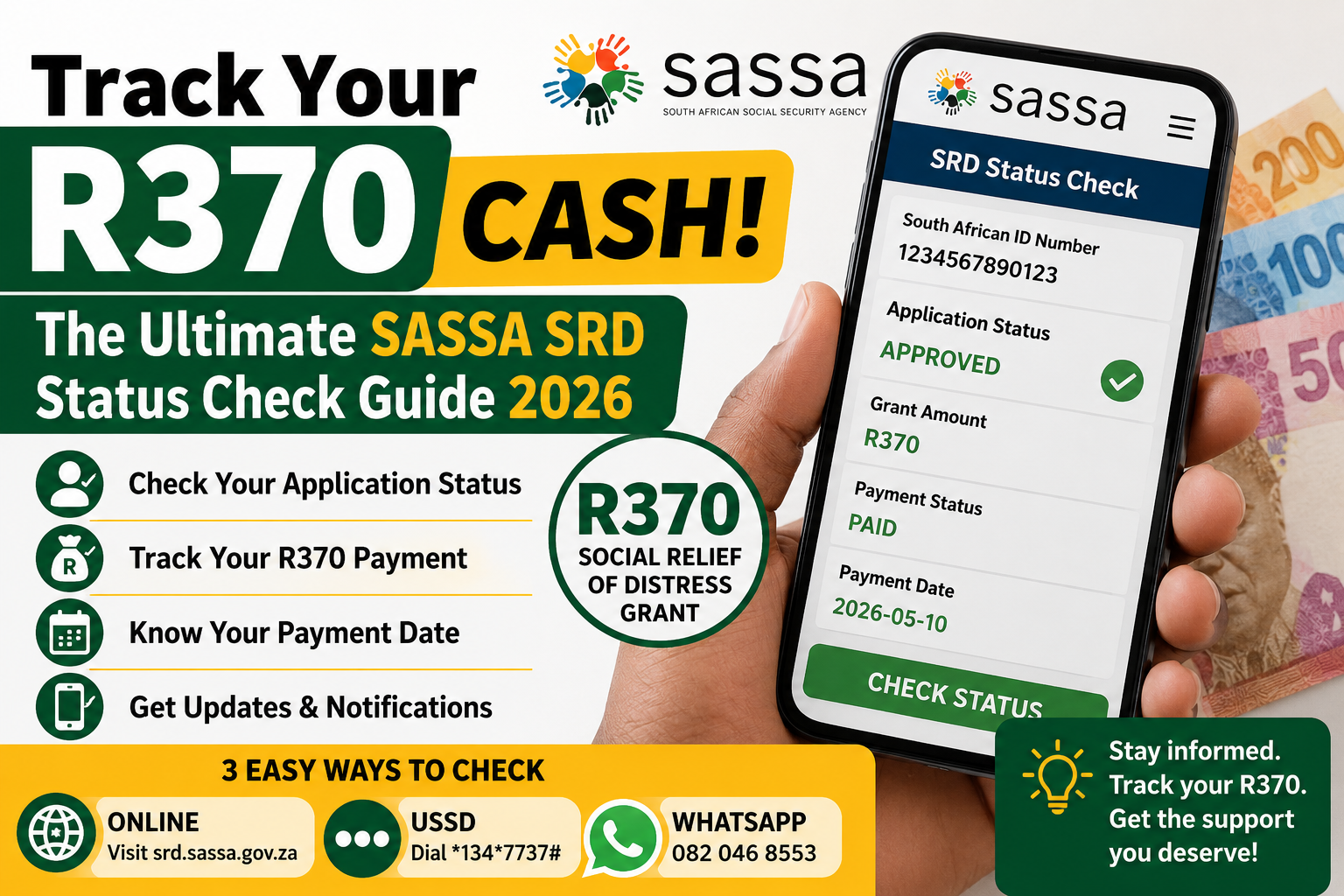 Track Your R370 Cash! The Ultimate SASSA SRD Status Check Guide 2026