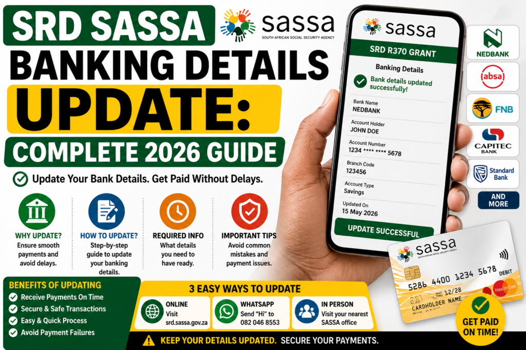 SRD SASSA Banking Details Update: Complete 2026 Guide