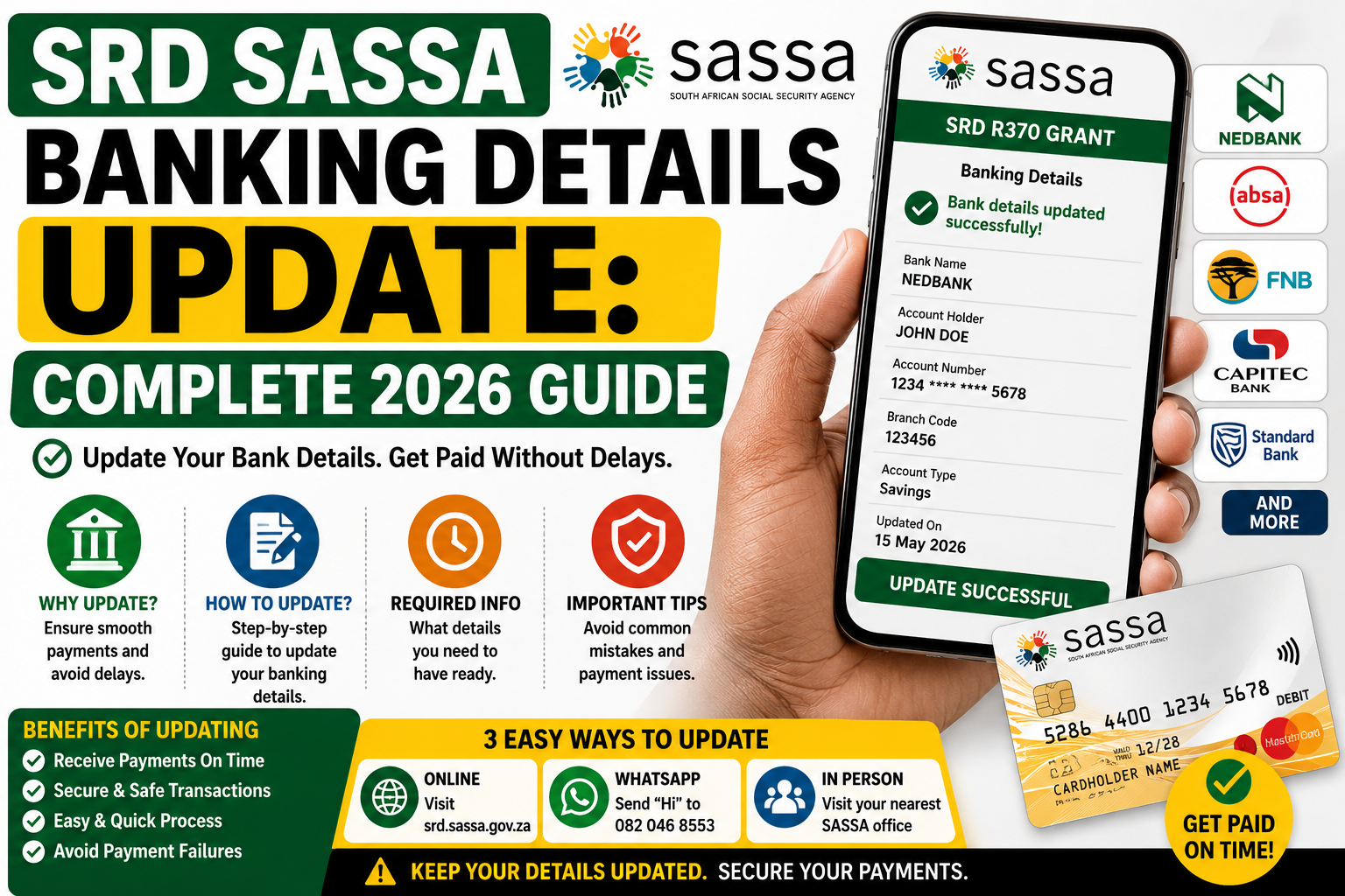 SRD SASSA Banking Details Update: Complete 2026 Guide